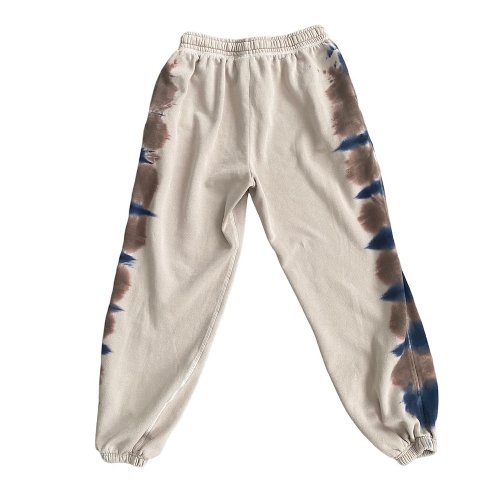 Richer Poorer Beige Blue Fleece Tie-Dye Sweatpants - Picture 3 of 6